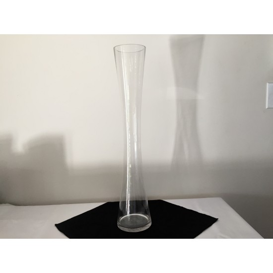 Vase silhouette en verre transparent 24 po